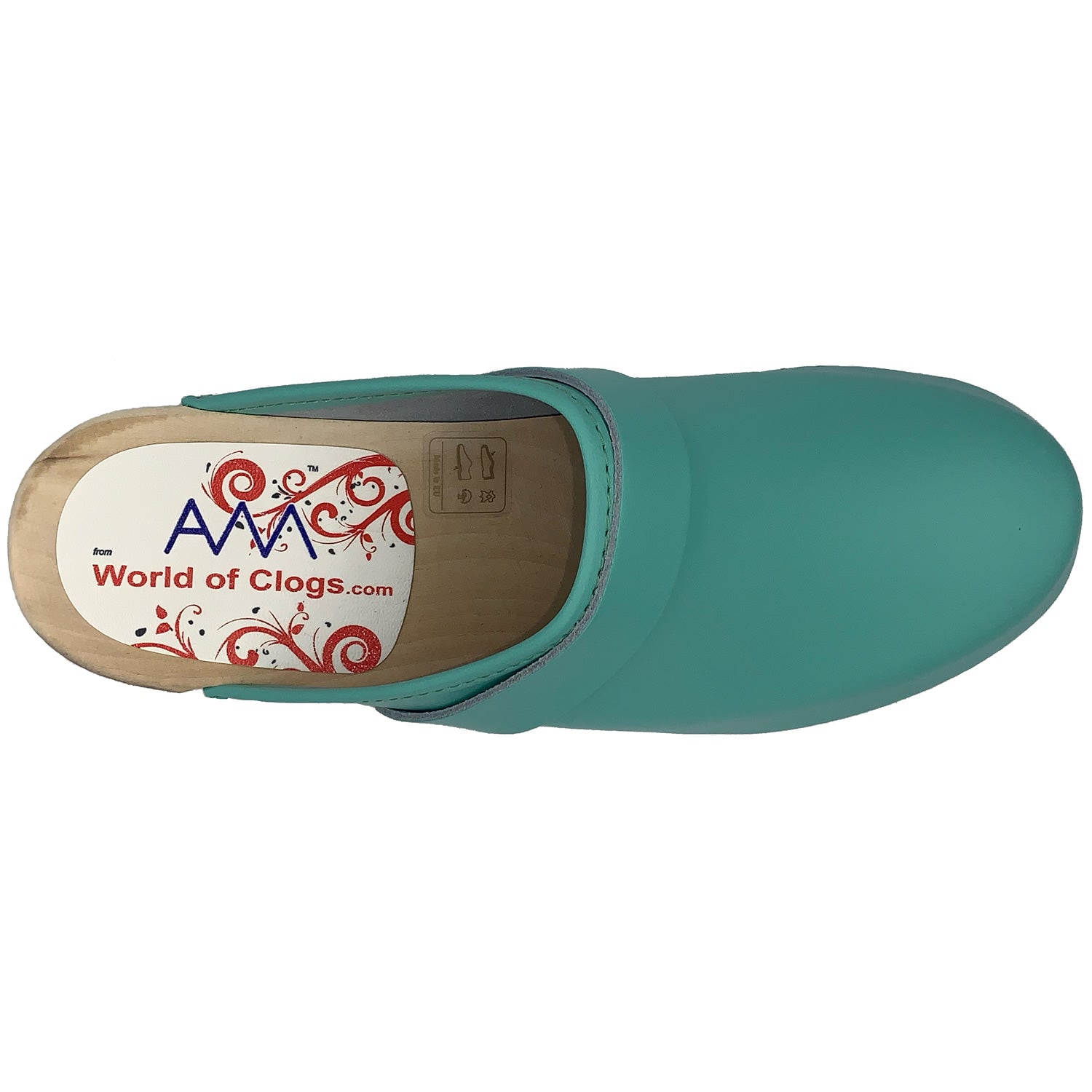 AM-Toffeln Swedish Style Clogs in Turquoise (100)