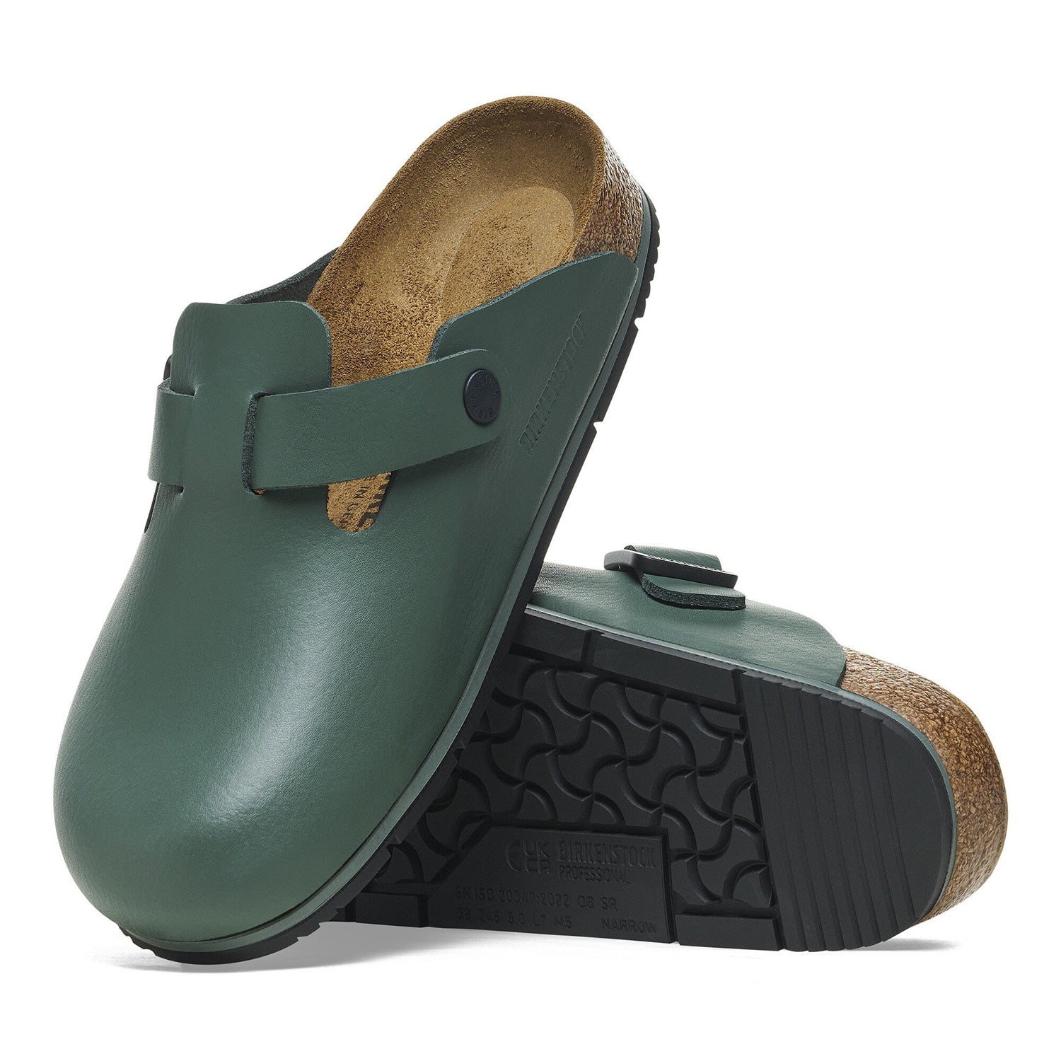 Birkenstock Boston PRO Natural Leather in Thyme (1026081)