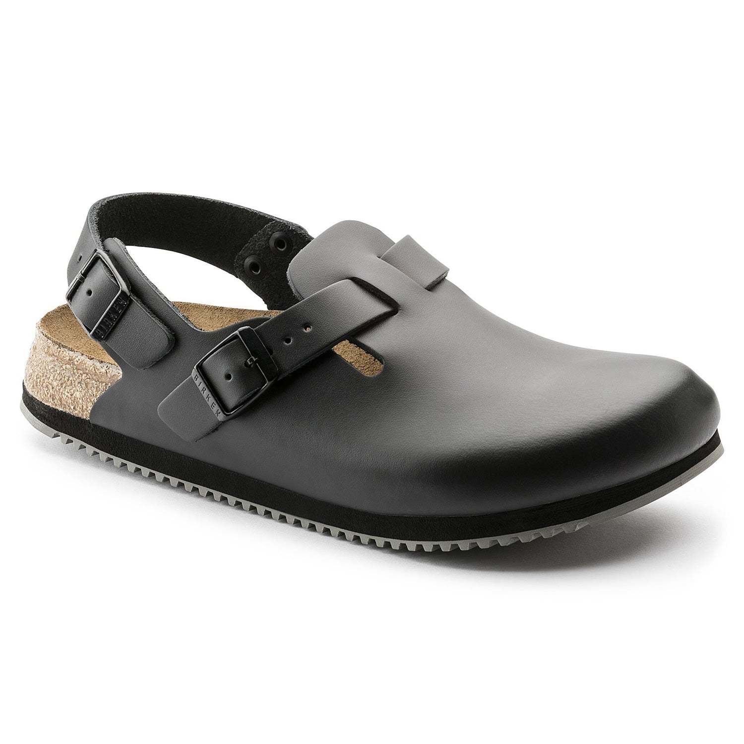 Birkenstock Tokio SL Super-Grip Natural Leather in Black 61194