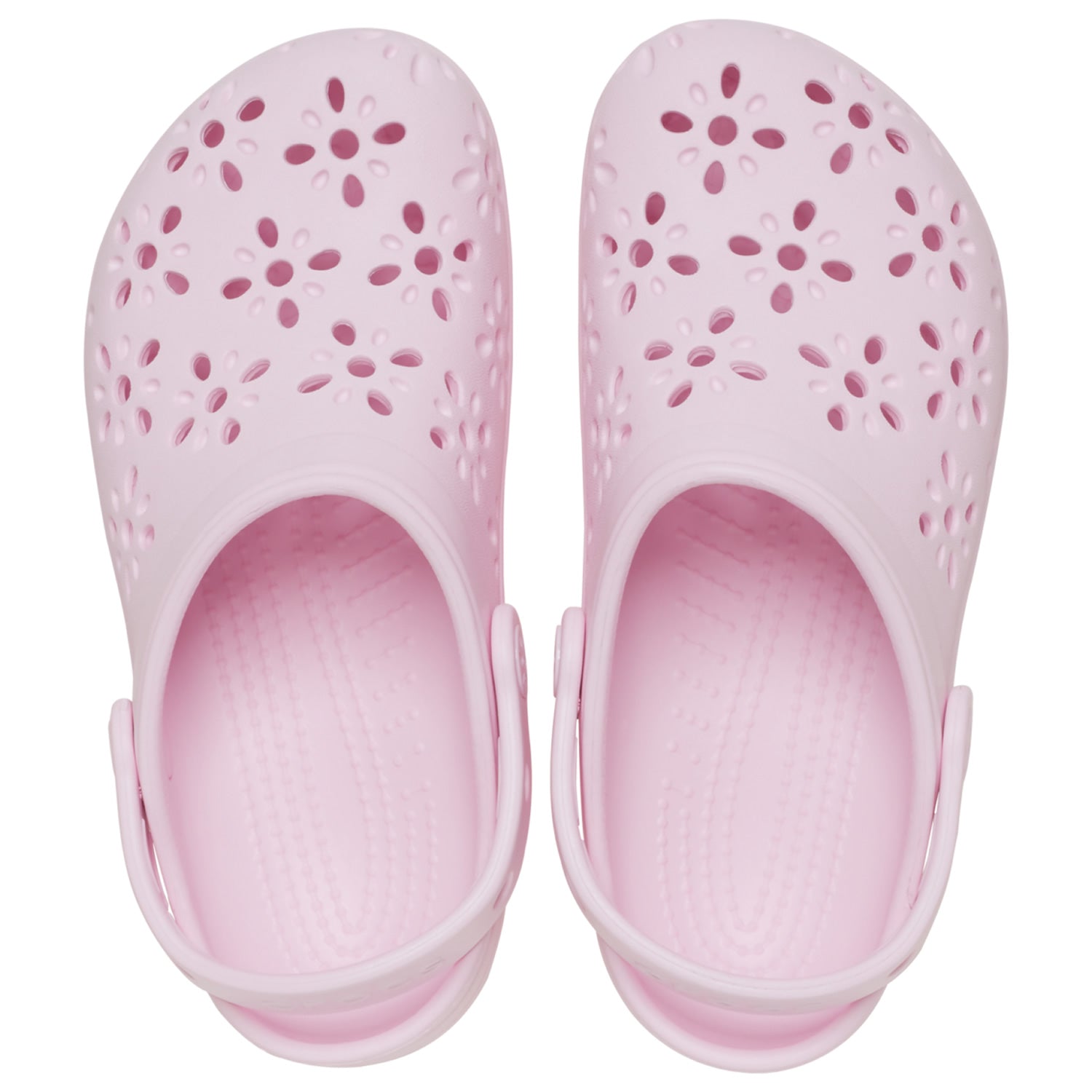 Crocs Classic Floral Cut Out Kids Clogs (210943) - Pink Milk