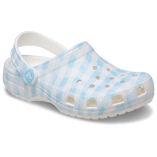 Crocs Classic Gingham Clog (211006) - White/Blue