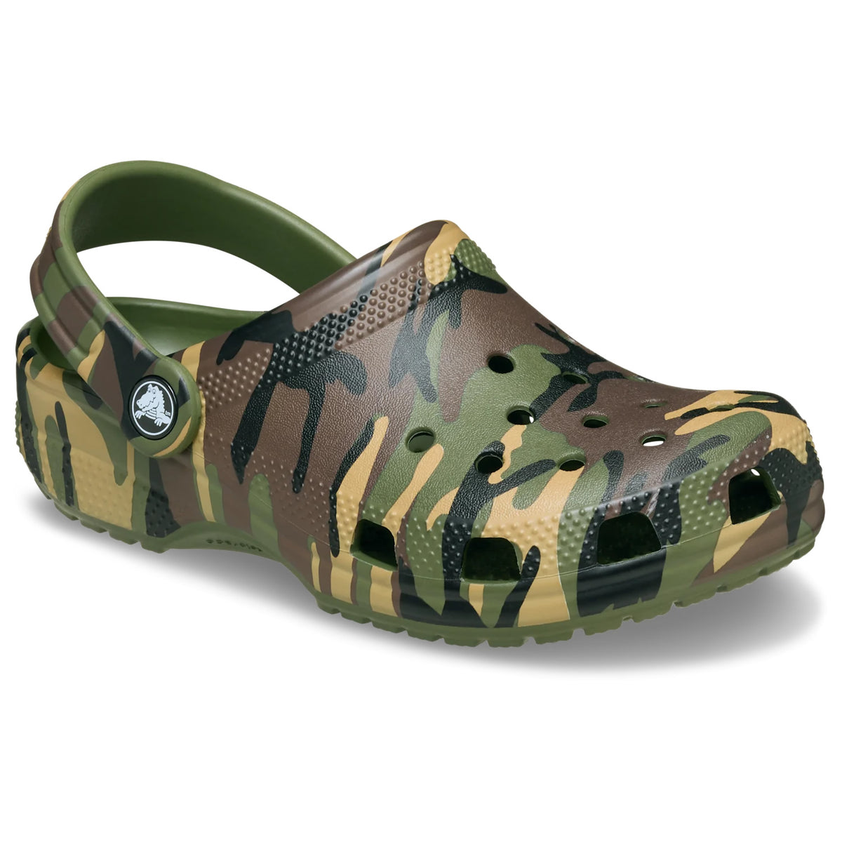 Crocs Classic Camouflage Kids Clogs (211879) - Army Green/Multi