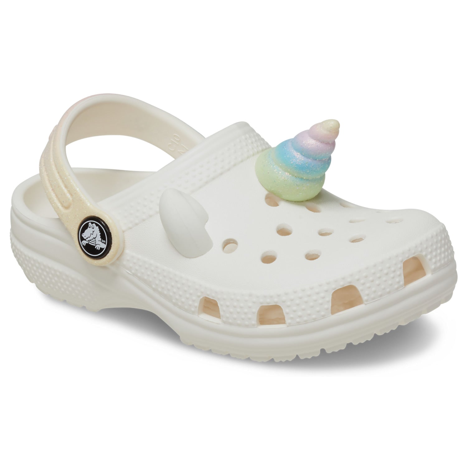 Crocs I AM Rainbow Unicorn Horn Toddlers Clogs (209701) - Chalk