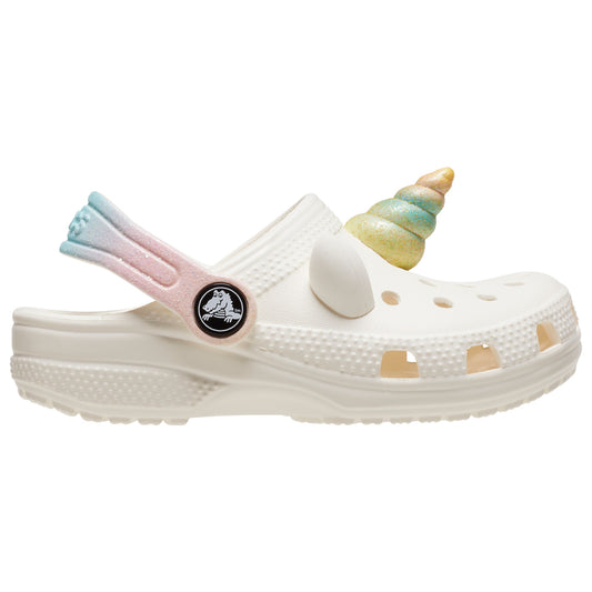 Crocs I AM Rainbow Unicorn Horn Toddlers Clogs 209701 Chalk