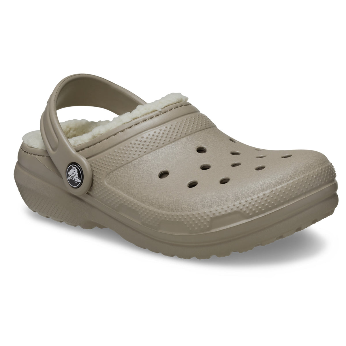 Crocs Classic Lined Kids Clogs (207010) - Mushroom/Bone