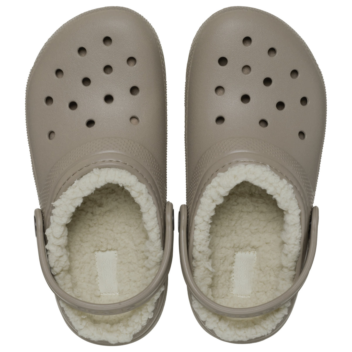Crocs Classic Lined Kids Clogs (207010) - Mushroom/Bone