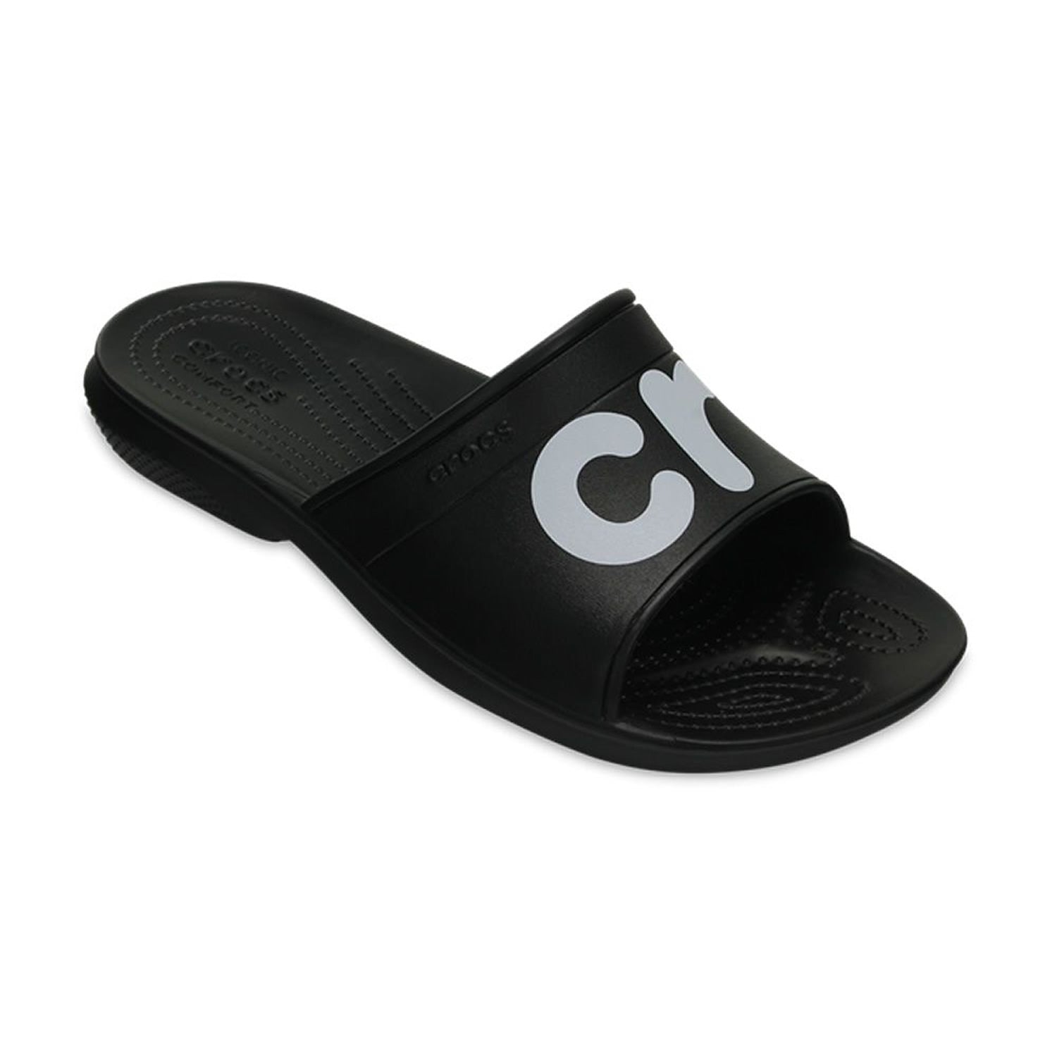 Crocs Classic Slide Graphic - Black/White