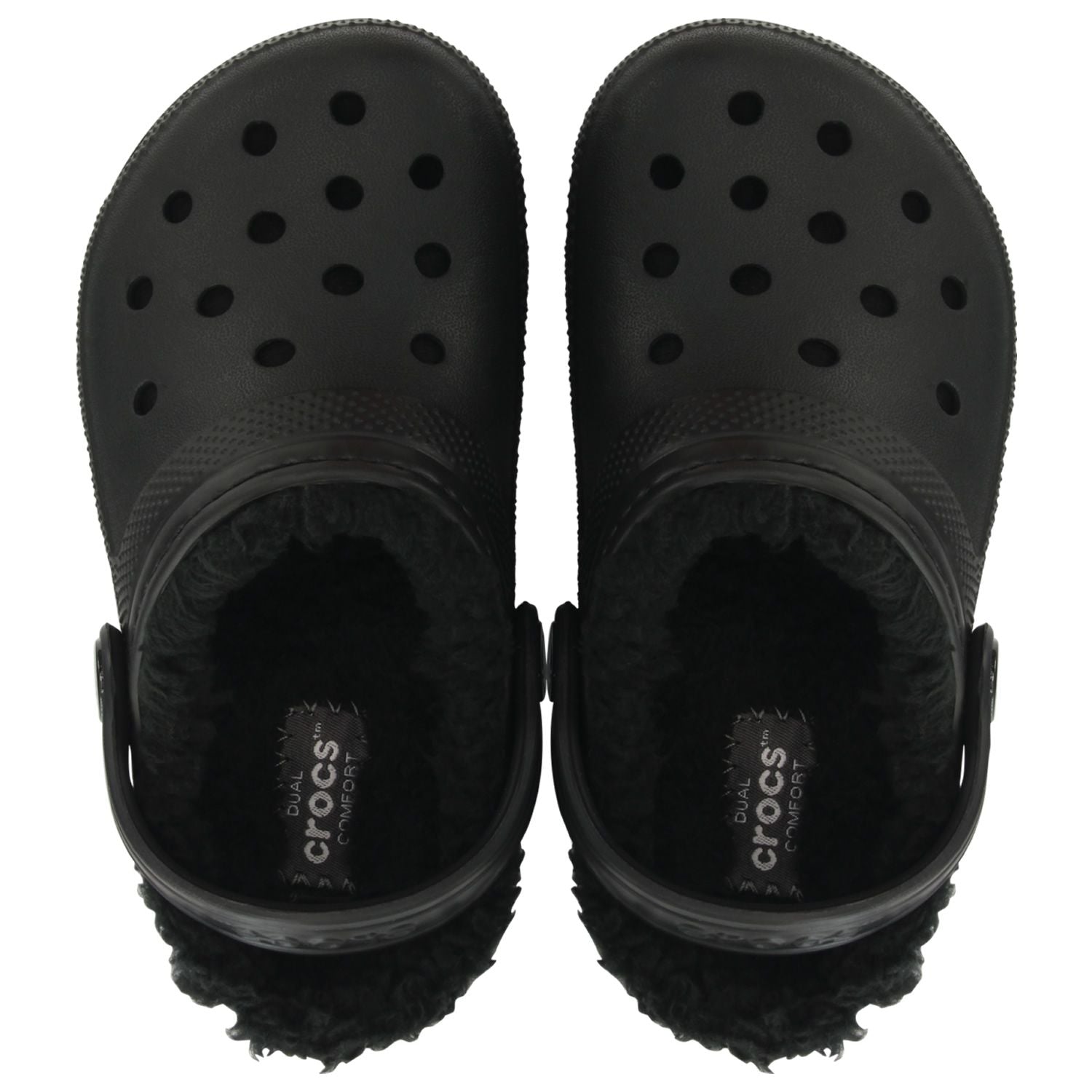 Crocs Classic Lined Kids Clogs (207010) - Black/Black