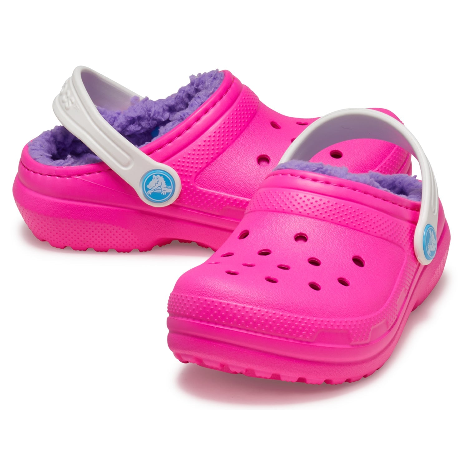 Crocs Classic Lined Toddlers Clogs (207009) - Pink Crush/Multi