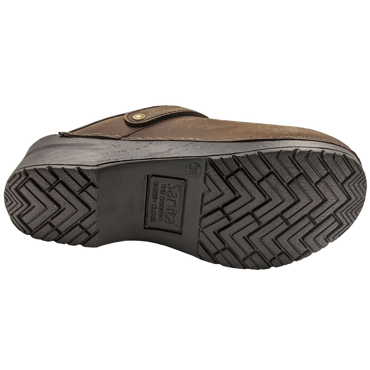 Sanita Morse Oiled Danish Clogs in Antique Brown (1200038)