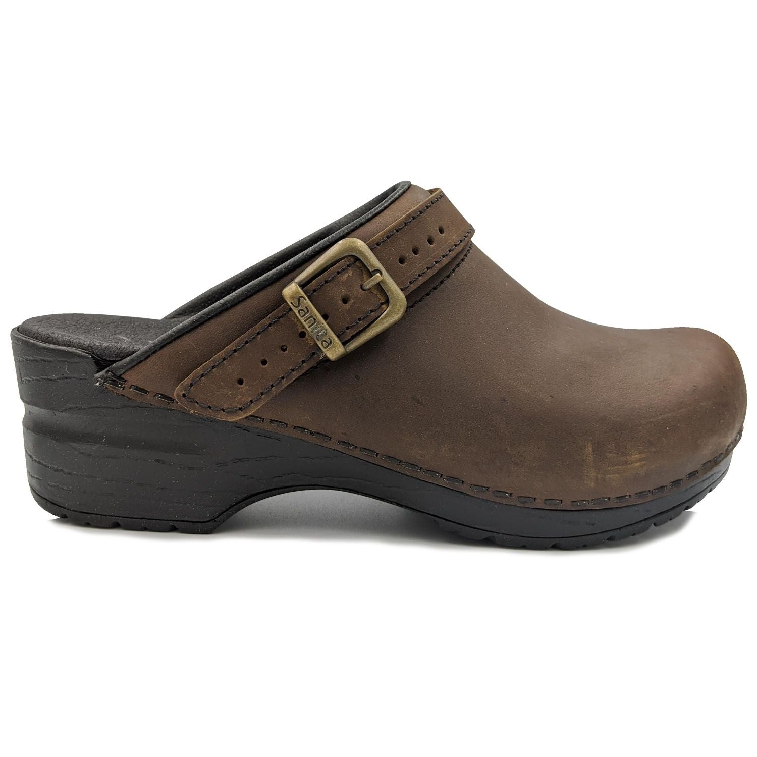 Sanita Morse Oiled Danish Clogs in Antique Brown (1200038)