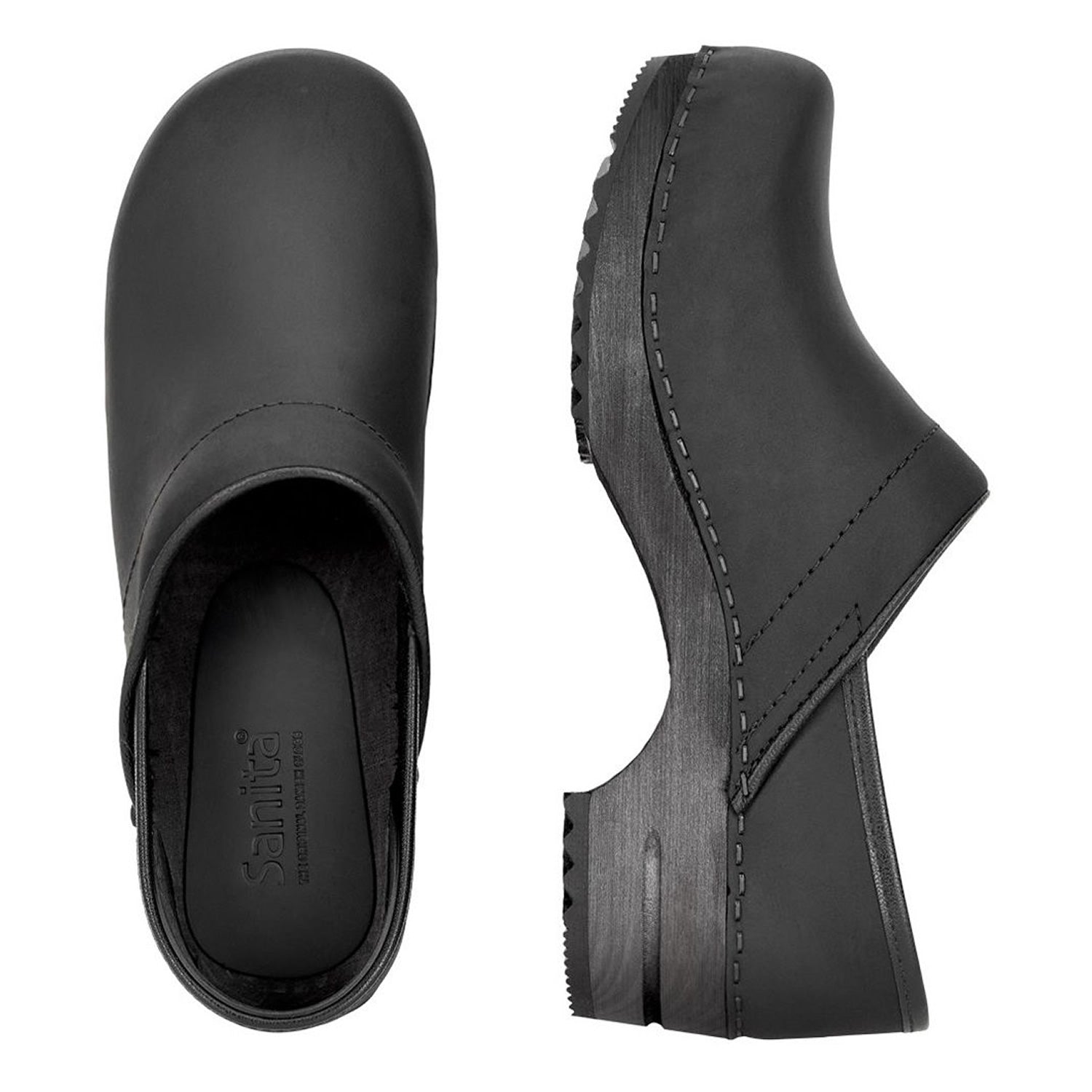 Sanita Classic Closed Clogs in Black (1201005)