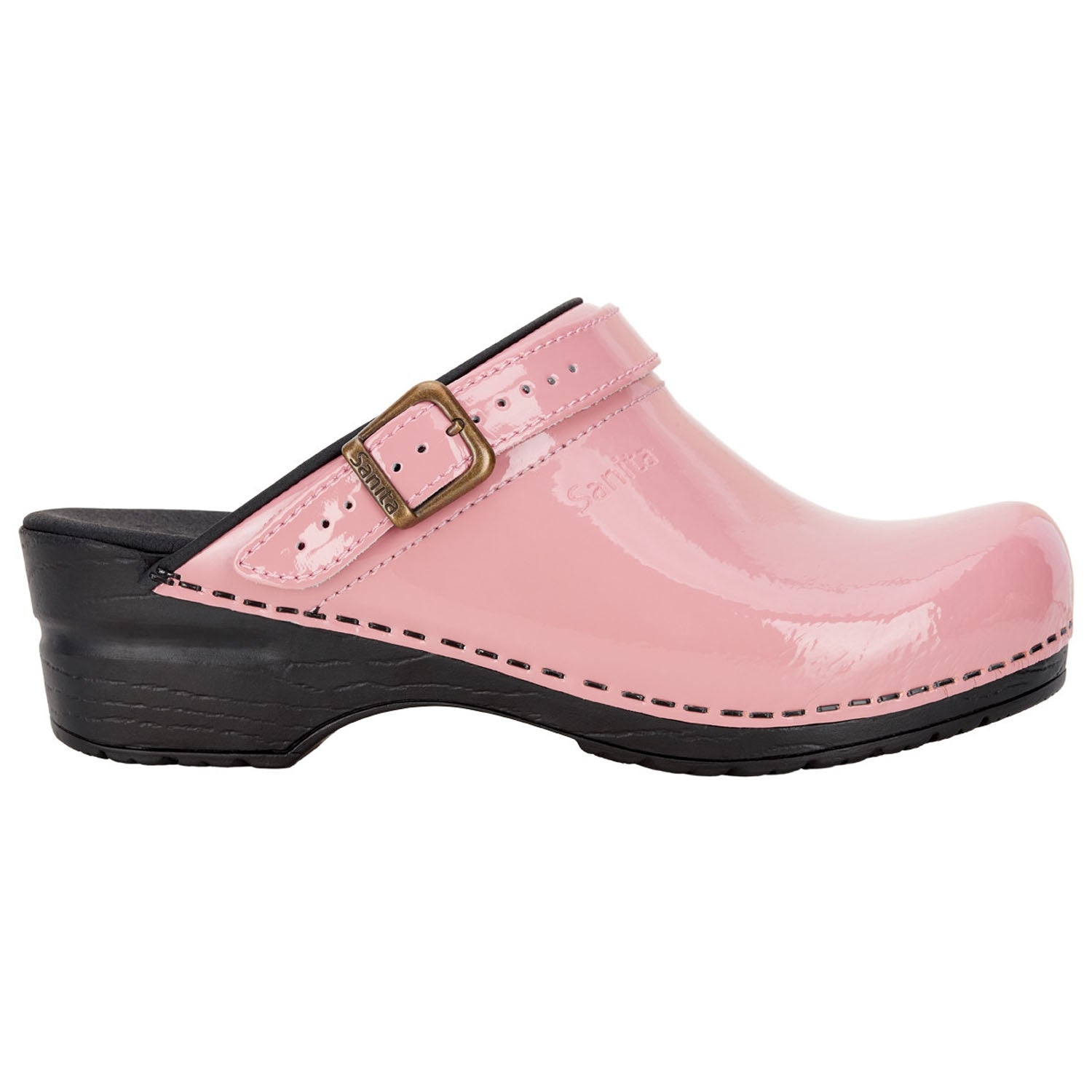 Sanita Freya Patent Flexible Clogs in Rose