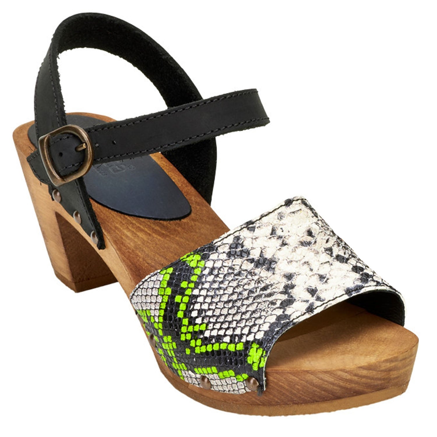 Sanita Clearance Sassia Square Flex Sandals in Lime (472627)