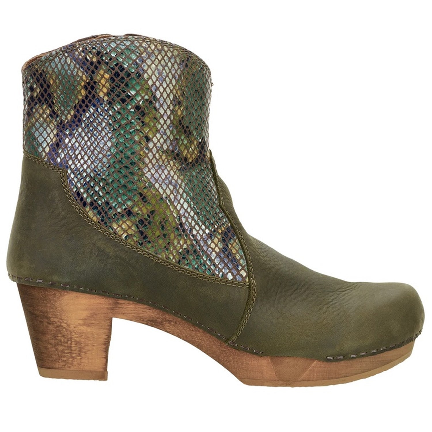 Sanita Baska Snakeskin Clog Boots