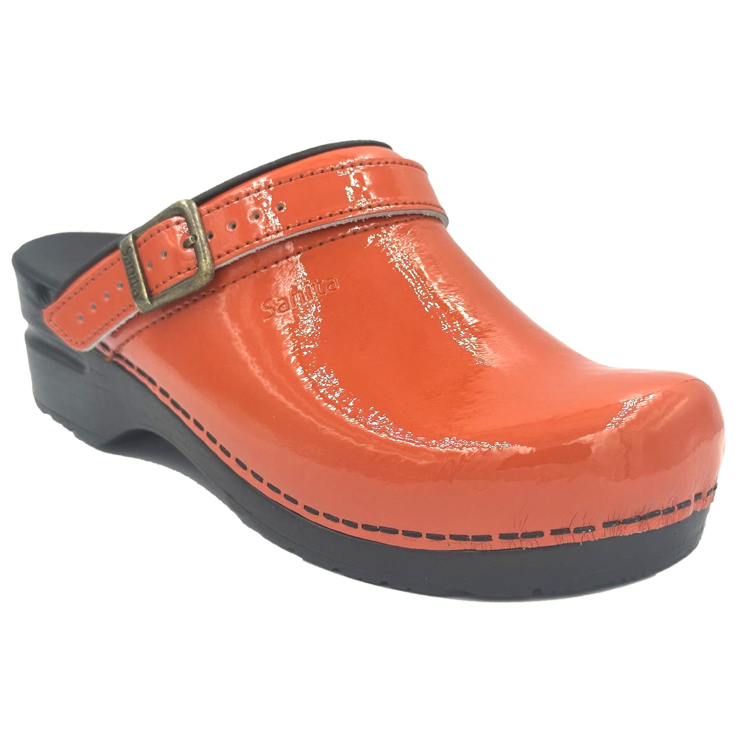 Sanita Freya Patent Flexible Clogs in Orange (457548)
