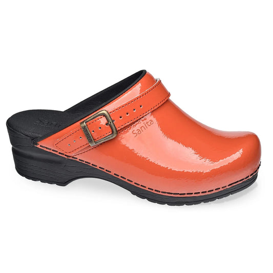Sanita Freya Patent Flexible Clogs in Orange (457548)
