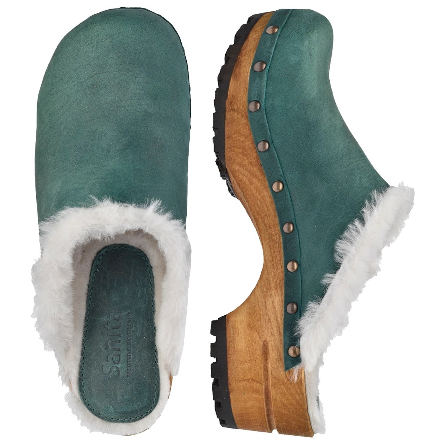 Sanita Hese Winter Clog in Green 450401
