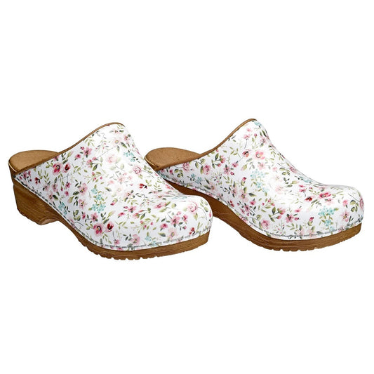 Sanita Illo Sixties Style Clogs in White (477647)