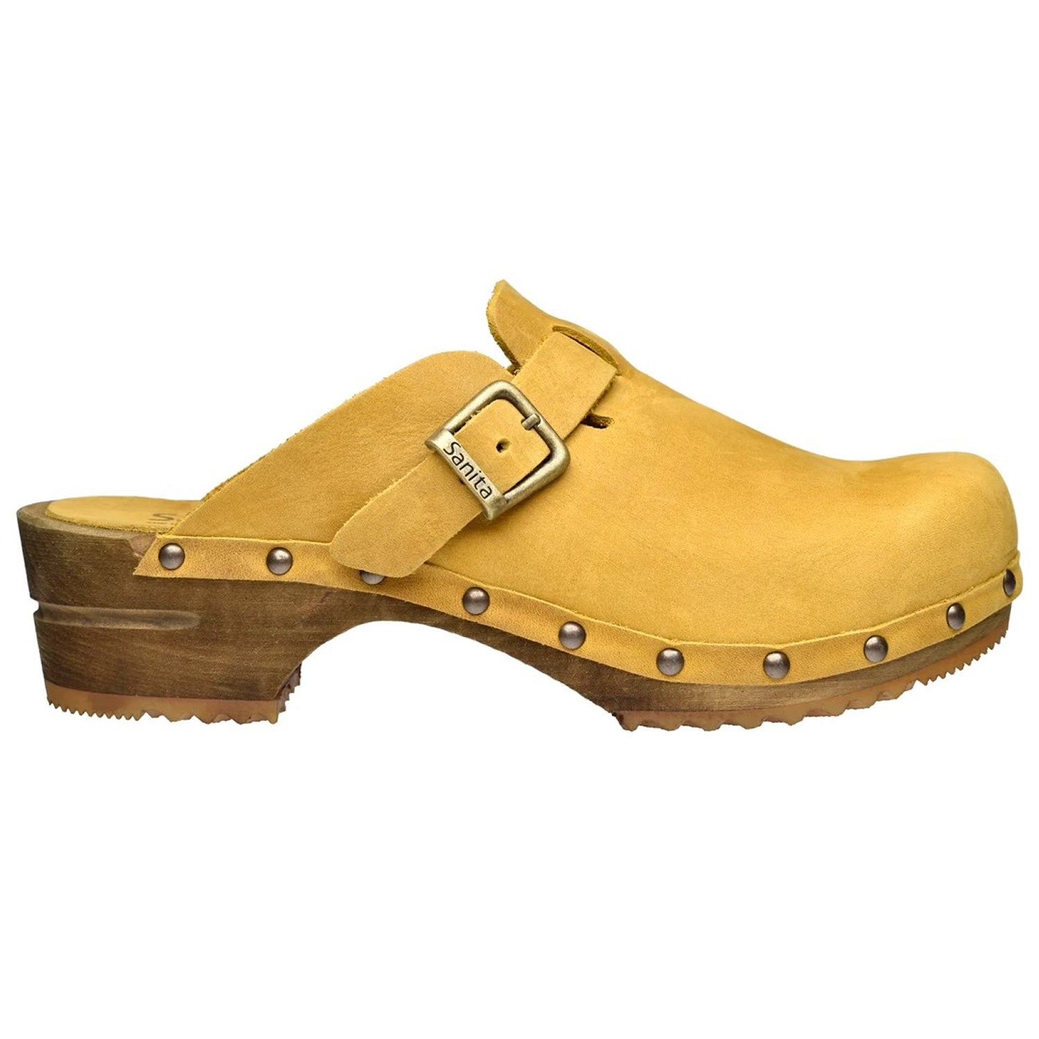 Sanita Kristel Traditional Clogs in Mustard 455205