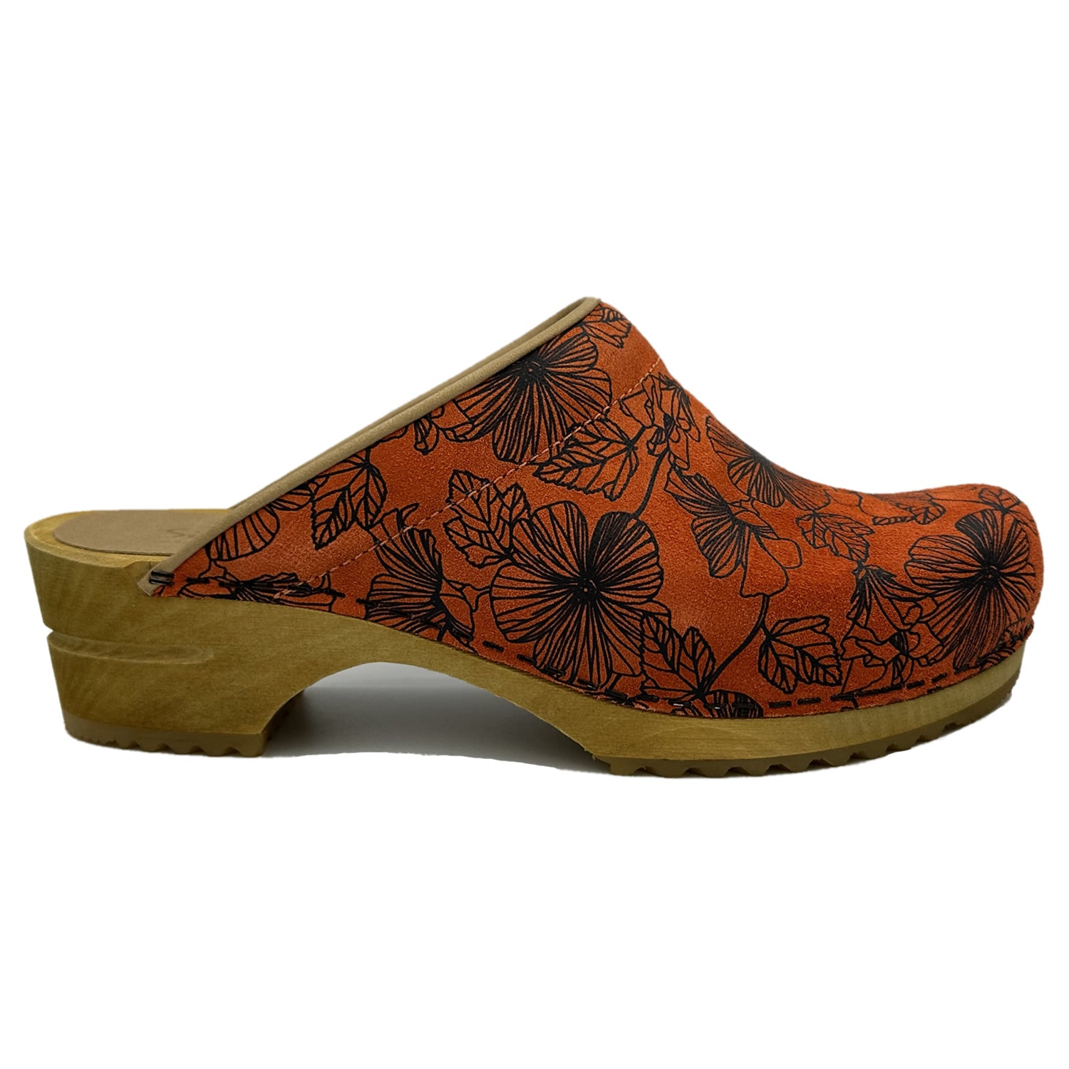 Sanita Mia Open Wooden Clogs in Coral 472619