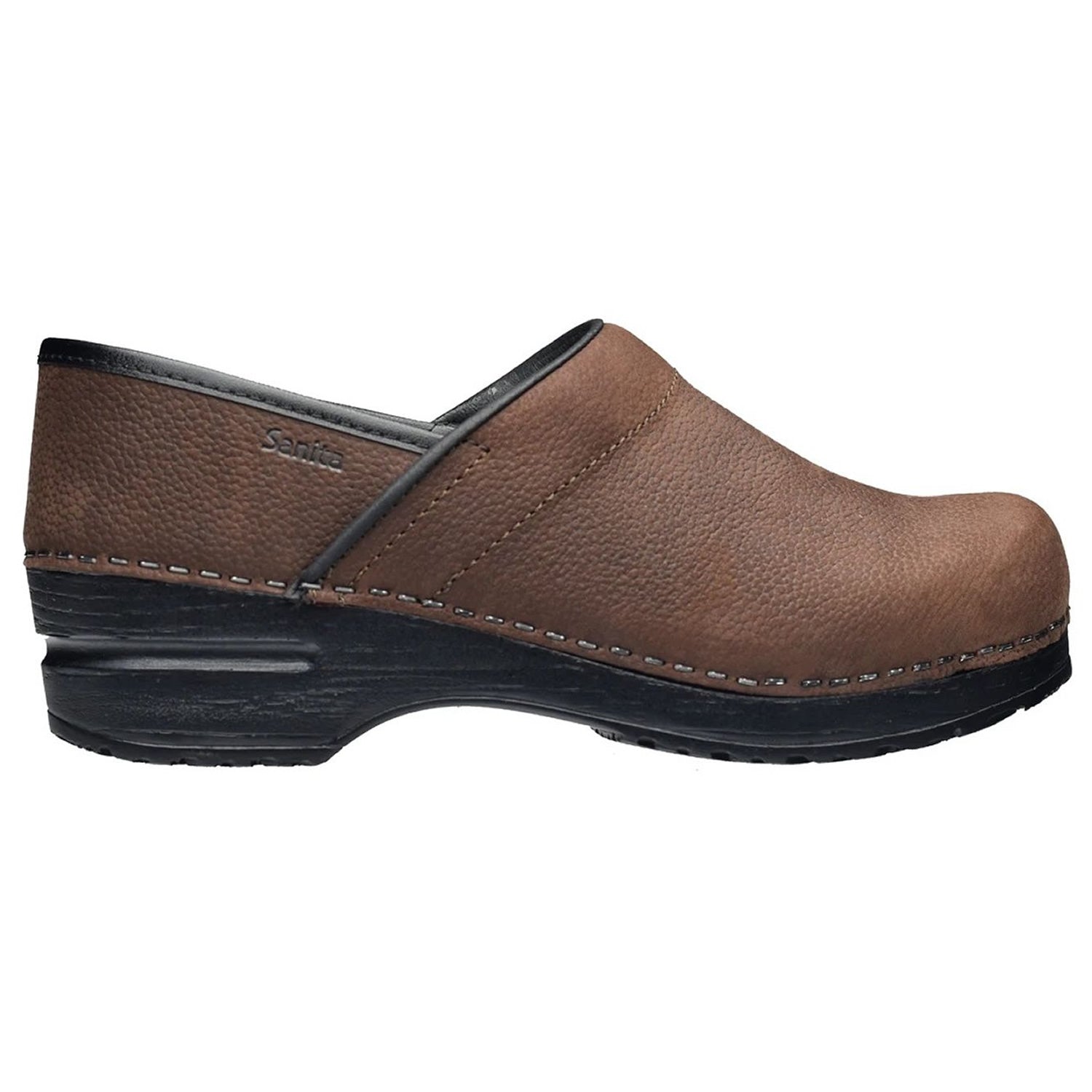 Sanita Professional Oiled Closed Clogs in Antique Brown 450206