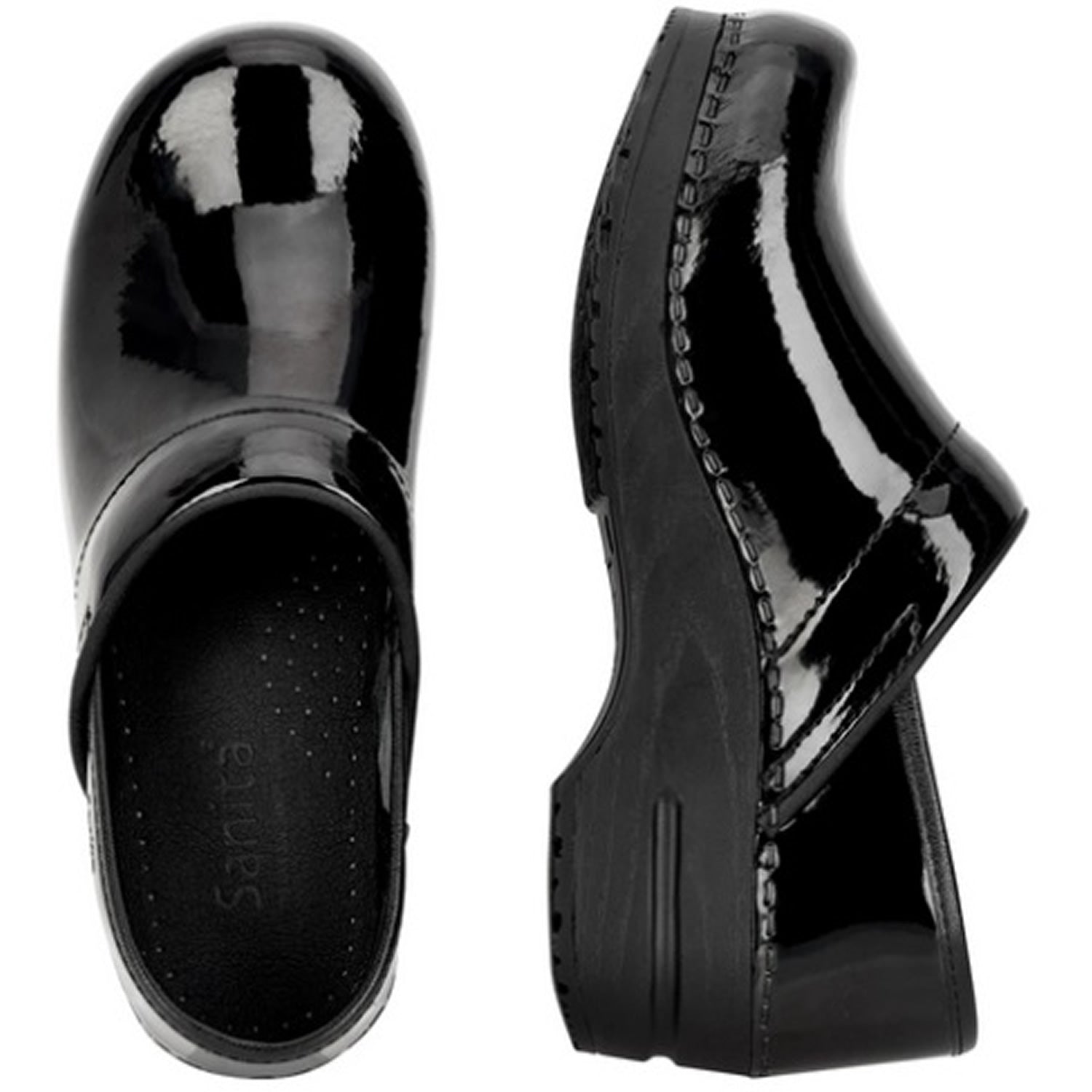 Sanita Professional Patent Closed Clogs in Black 457406