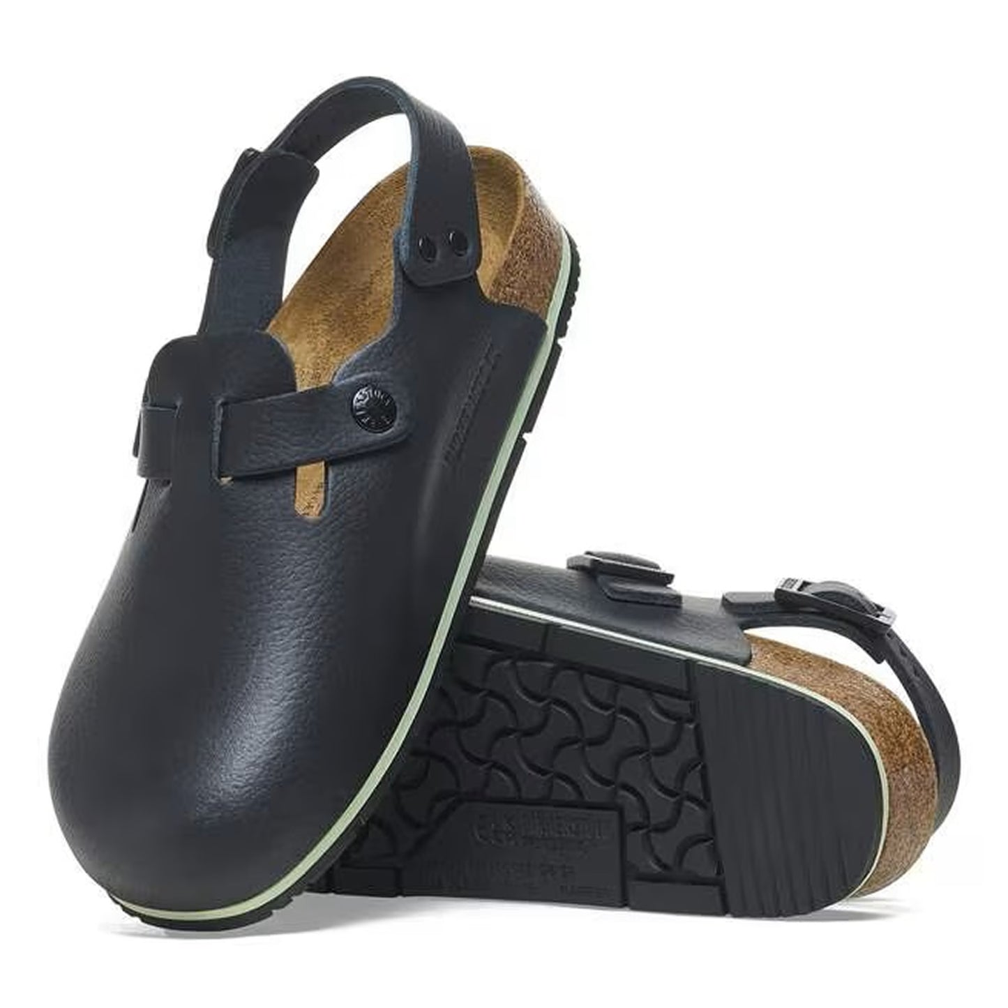 Birkenstock Tokio PRO Super-Grip Natural Leather in Black (1025986)