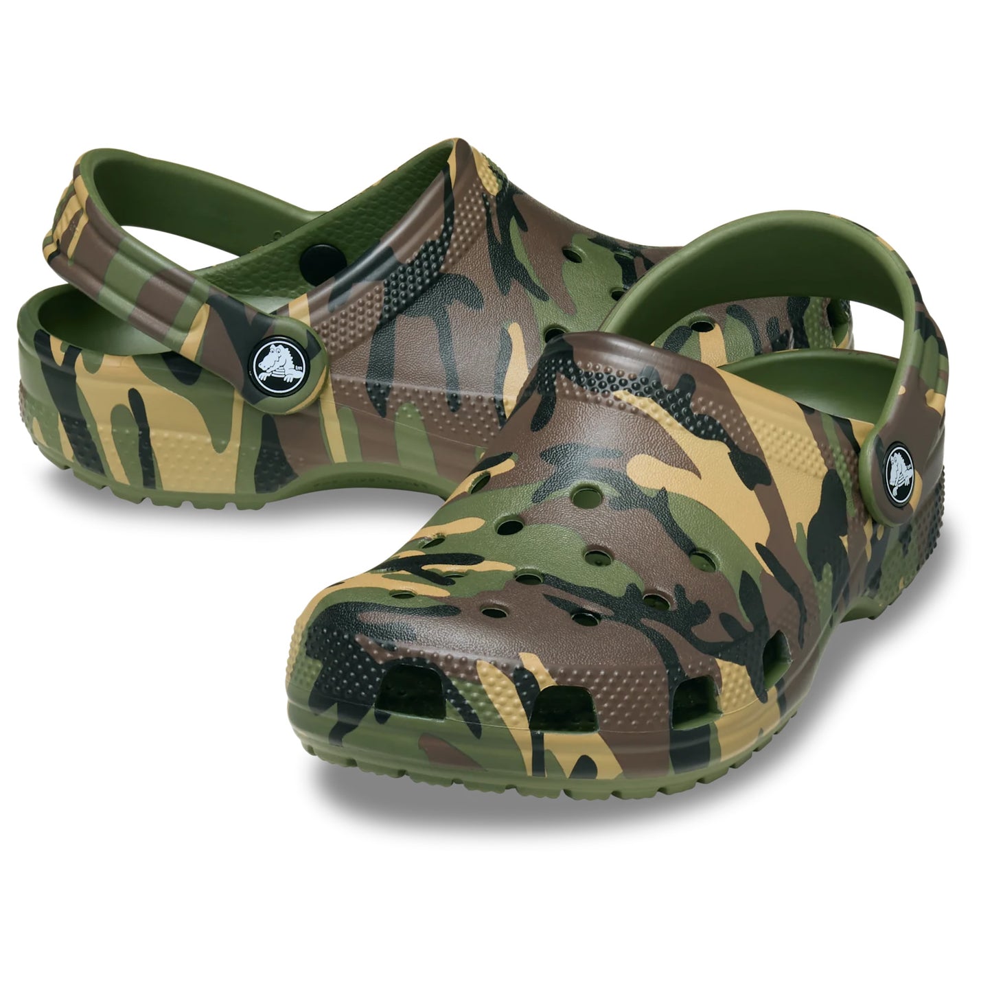 Crocs Classic Camouflage Kids Clogs (211879) - Army Green/Multi