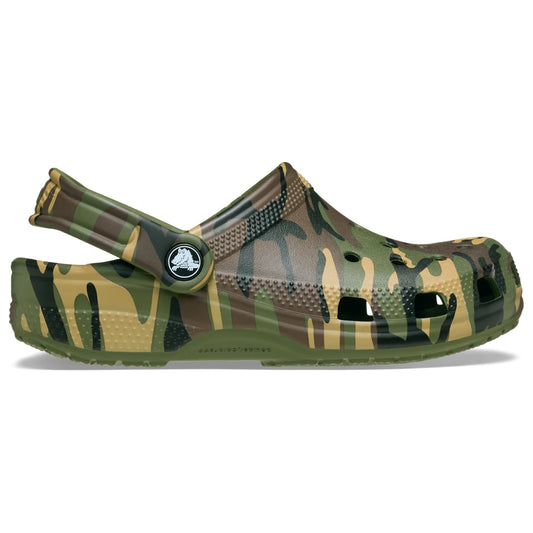 Crocs Classic Camouflage Kids Clogs (211879) - Army Green/Multi