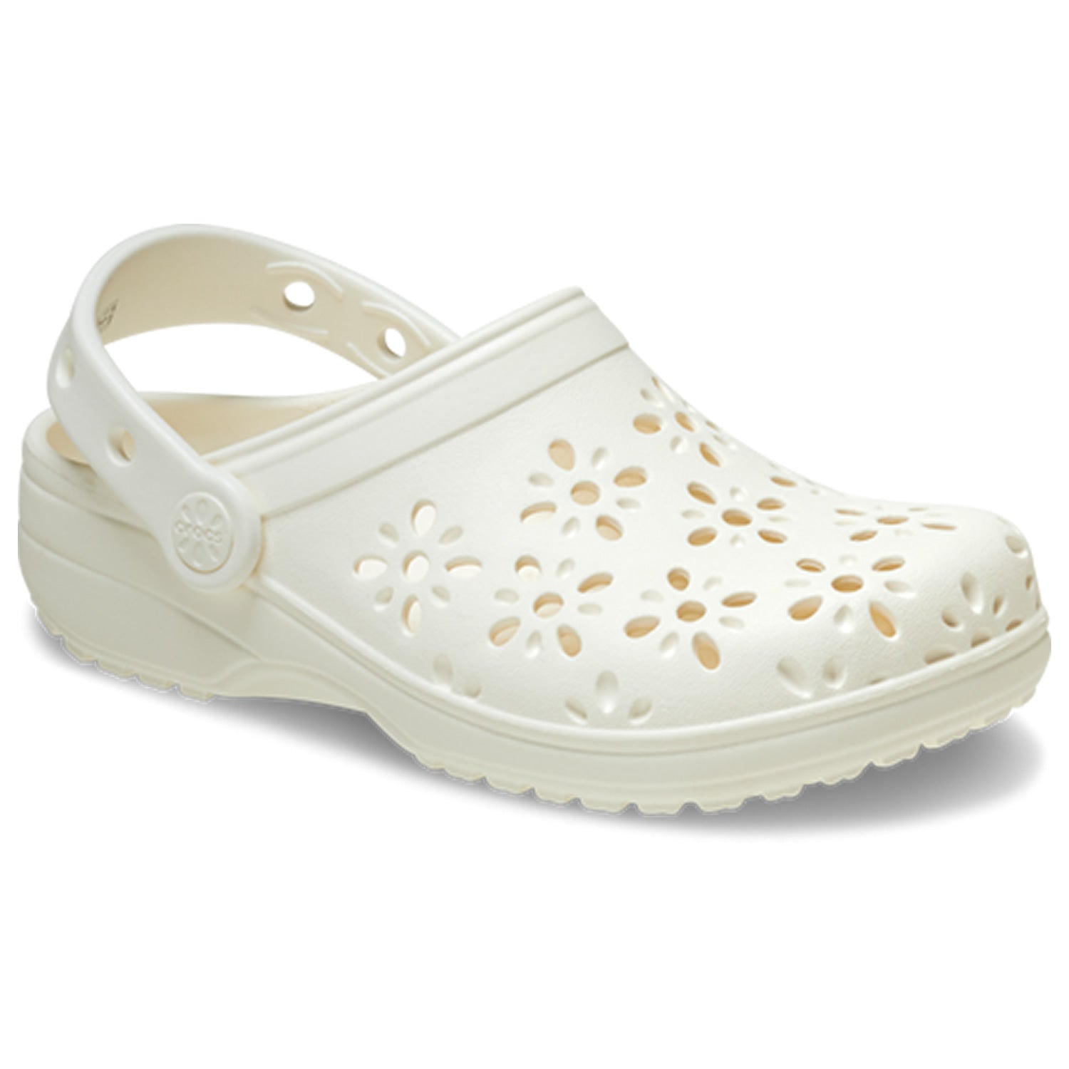 Crocs Classic Floral Cut Out Clogs 210927 Chalk – World of Clogs