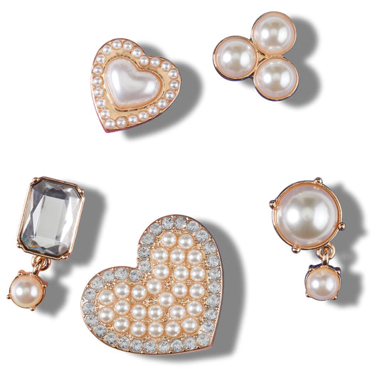 Crocs Jibbitz - Pearly Hearts 5 Pack (10013257)