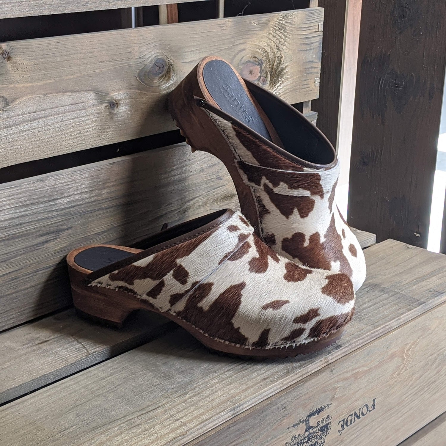 Sanita Brown Cow Danish Clogs 1706199 – World of Clogs